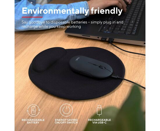 Мышка Trust Puck Wireless/Bluetooth Silent Black (24059), зображення 10 Мышка Trust Puck Wireless/Bluetooth Silent Black (24059), зображення 10