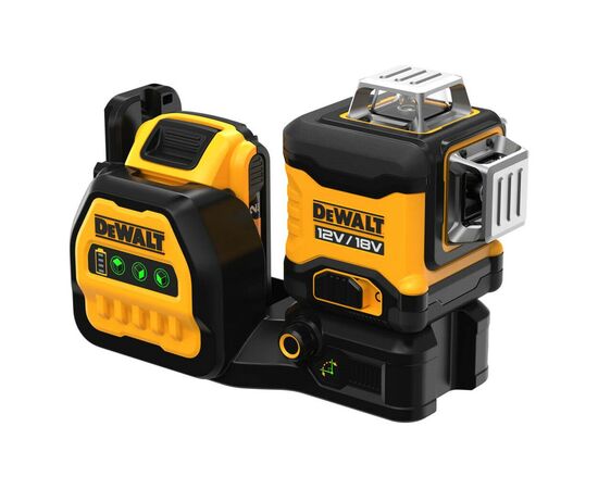 Лазерный нивелир DeWALT линейный 10.8/12/18В XR Li-Ion, зеленый луч, 1x2Ah 18V, TSTAK (DCE089D1G18), изображение 3 Лазерный нивелир DeWALT линейный 10.8/12/18В XR Li-Ion, зеленый луч, 1x2Ah 18V, TSTAK (DCE089D1G18), изображение 3