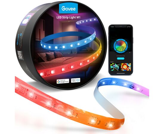 Светодиодная лента Govee LED Strip Lights 5м Білий (H61E13D1), изображение 2 Светодиодная лента Govee LED Strip Lights 5м Білий (H61E13D1), изображение 2
