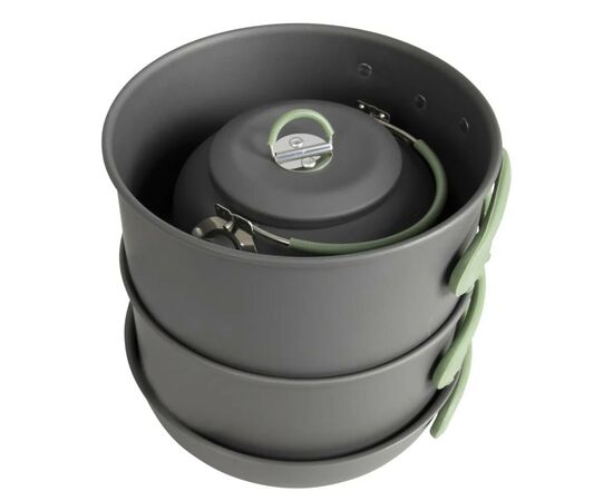 Набор туристической посуды Bo-Camp Explorer XL Hard Anodized 4 предмети Сірий/Зелений (2200249), изображение 10 Набор туристической посуды Bo-Camp Explorer XL Hard Anodized 4 предмети Сірий/Зелений (2200249), изображение 10