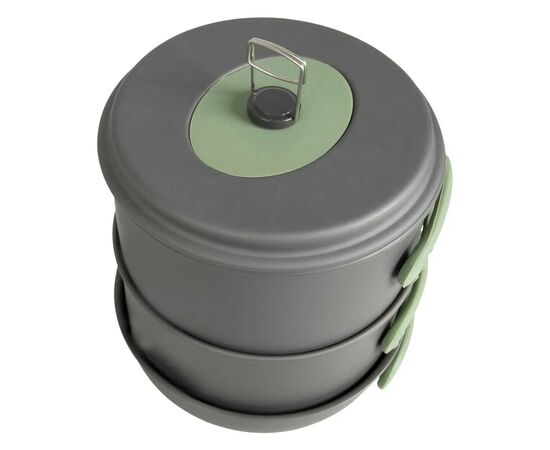 Набор туристической посуды Bo-Camp Explorer XL Hard Anodized 4 предмети Сірий/Зелений (2200249), изображение 12 Набор туристической посуды Bo-Camp Explorer XL Hard Anodized 4 предмети Сірий/Зелений (2200249), изображение 12