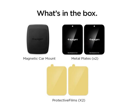 Универсальный автодержатель Spigen Kuel H12 Air Vent Magnetic Swivel Black (000CD20115), изображение 10 Универсальный автодержатель Spigen Kuel H12 Air Vent Magnetic Swivel Black (000CD20115), изображение 10