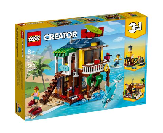 Конструктор LEGO Creator Пляжный домик серферов 564 детали (31118)