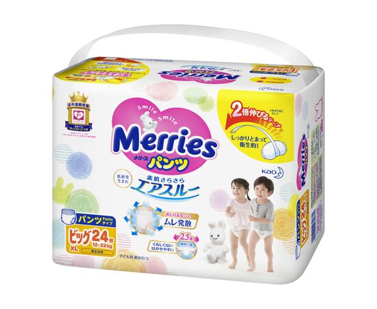 Подгузник Merries трусики для детей Jumbo ХL 12-22 кг 24 шт (602528)