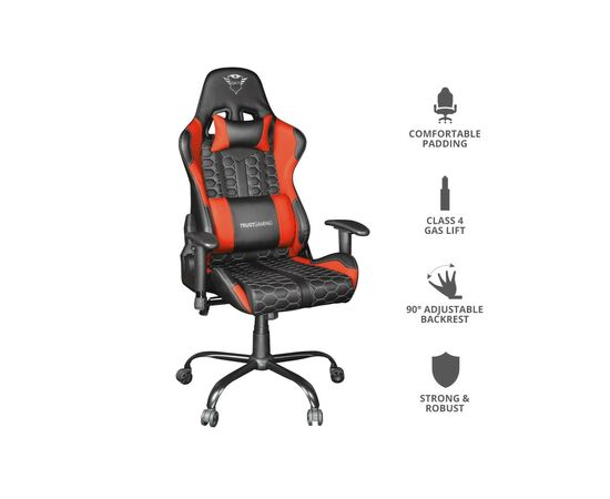 Кресло игровое Trust GXT 708R Resto Red (24217), изображение 10 Кресло игровое Trust GXT 708R Resto Red (24217), изображение 10