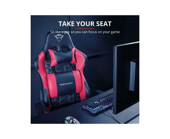 Кресло игровое Trust GXT 708R Resto Red (24217), изображение 4 Кресло игровое Trust GXT 708R Resto Red (24217), изображение 4