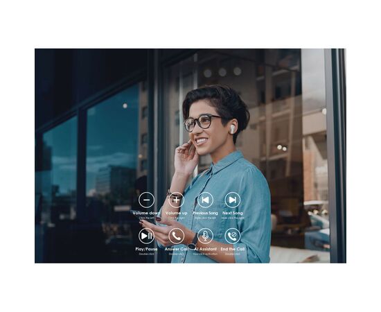 Навушники Tecno Buds 1 White (4895180763274), зображення 2 Навушники Tecno Buds 1 White (4895180763274), зображення 2