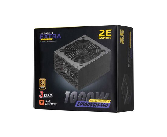 Блок питания 2E GAMING EXTRA POWER (1000W), >90, 80+ Gold, 140mm, 1xMB 24pin(20+4), 2xCPU 8pin(4+4), 4xMolex, 6x (2E-EP1000GM-140), изображение 10 Блок питания 2E GAMING EXTRA POWER (1000W), >90, 80+ Gold, 140mm, 1xMB 24pin(20+4), 2xCPU 8pin(4+4), 4xMolex, 6x (2E-EP1000GM-140), изображение 10