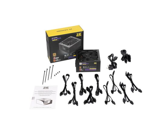 Блок питания 2E GAMING EXTRA POWER (1000W), >90, 80+ Gold, 140mm, 1xMB 24pin(20+4), 2xCPU 8pin(4+4), 4xMolex, 6x (2E-EP1000GM-140), изображение 9 Блок питания 2E GAMING EXTRA POWER (1000W), >90, 80+ Gold, 140mm, 1xMB 24pin(20+4), 2xCPU 8pin(4+4), 4xMolex, 6x (2E-EP1000GM-140), изображение 9