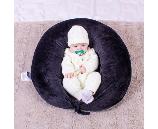 Подушка MirSon для беременных и кормления №8305 Velvet Line 28-0007 Black Велюр 30х170х20 см (2200006200307)