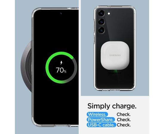 Чехол для моб. телефона Spigen Samsung Galaxy S23 Ultra Hybrid, Crystal Clear (ACS05714), изображение 9 Чехол для моб. телефона Spigen Samsung Galaxy S23 Ultra Hybrid, Crystal Clear (ACS05714), изображение 9