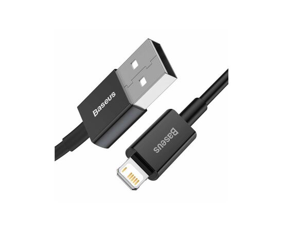 Дата кабель USB 2.0 AM to Lightning 1.0m 2.4A Superior Series Black Baseus (CALYS-A01), изображение 2 Дата кабель USB 2.0 AM to Lightning 1.0m 2.4A Superior Series Black Baseus (CALYS-A01), изображение 2