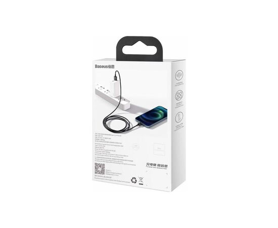 Дата кабель USB 2.0 AM to Lightning 1.0m 2.4A Superior Series Black Baseus (CALYS-A01), изображение 4 Дата кабель USB 2.0 AM to Lightning 1.0m 2.4A Superior Series Black Baseus (CALYS-A01), изображение 4