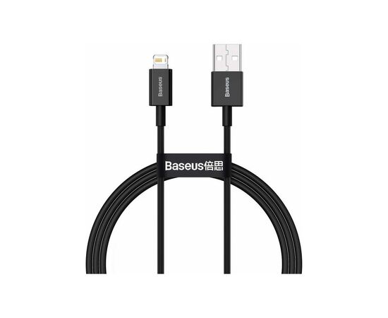 Дата кабель USB 2.0 AM to Lightning 1.0m 2.4A Superior Series Black Baseus (CALYS-A01)
