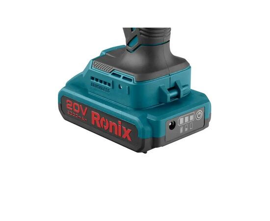 Шуруповерт Ronix ударный аккумуляторный 20В, 2Ah х 2 (8900K), изображение 5 Шуруповерт Ronix ударный аккумуляторный 20В, 2Ah х 2 (8900K), изображение 5