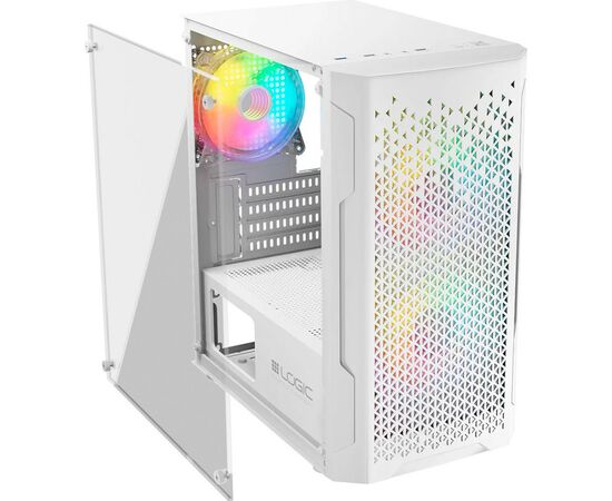 Корпус Logic concept ARAMIS MESH+GLASS ARGB fans 3x120mm WHITE (AM-ARAMIS-20-0000000-0002), зображення 11 Корпус Logic concept ARAMIS MESH+GLASS ARGB fans 3x120mm WHITE (AM-ARAMIS-20-0000000-0002), зображення 11