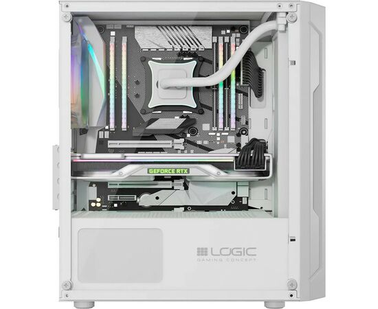 Корпус Logic concept ARAMIS MESH+GLASS ARGB fans 3x120mm WHITE (AM-ARAMIS-20-0000000-0002), зображення 7 Корпус Logic concept ARAMIS MESH+GLASS ARGB fans 3x120mm WHITE (AM-ARAMIS-20-0000000-0002), зображення 7