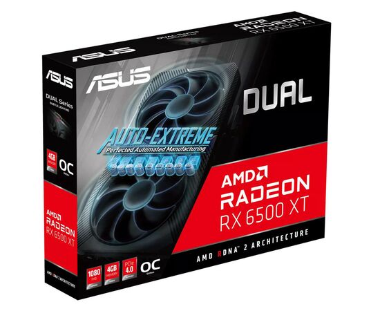 Видеокарта ASUS Radeon RX 6500 XT 4Gb DUAL OC (DUAL-RX6500XT-O4G), изображение 11 Видеокарта ASUS Radeon RX 6500 XT 4Gb DUAL OC (DUAL-RX6500XT-O4G), изображение 11