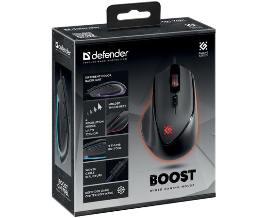 Мишка Defender Boost GM-708L USB Black (52708), зображення 10 Мишка Defender Boost GM-708L USB Black (52708), зображення 10