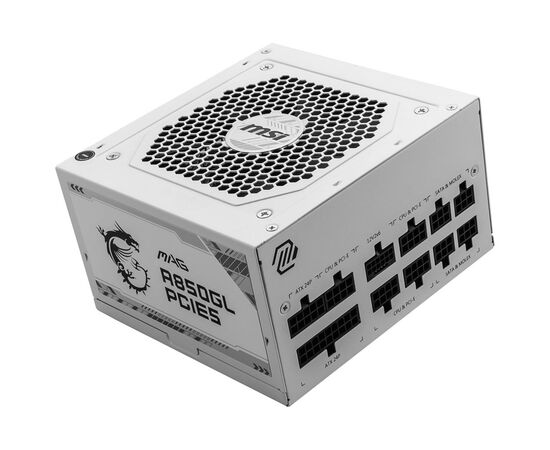 Блок питания MSI 850W (MAG A850GL PCIE5 WHITE), изображение 2 Блок питания MSI 850W (MAG A850GL PCIE5 WHITE), изображение 2