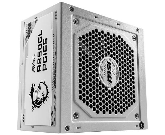 Блок питания MSI 850W (MAG A850GL PCIE5 WHITE), изображение 7 Блок питания MSI 850W (MAG A850GL PCIE5 WHITE), изображение 7