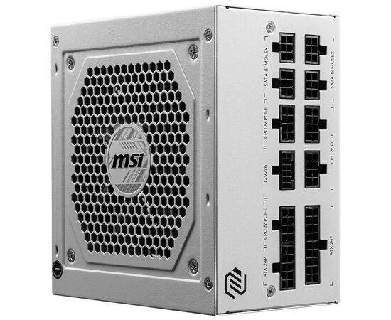 Блок питания MSI 850W (MAG A850GL PCIE5 WHITE), изображение 9 Блок питания MSI 850W (MAG A850GL PCIE5 WHITE), изображение 9