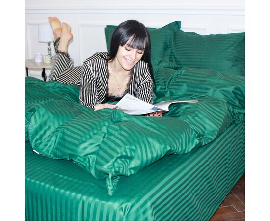 Постельное белье MirSon SatinStripe 30-0017Green 160х220 Полуторный Евро (2200005254073), изображение 8 Постельное белье MirSon SatinStripe 30-0017Green 160х220 Полуторный Евро (2200005254073), изображение 8