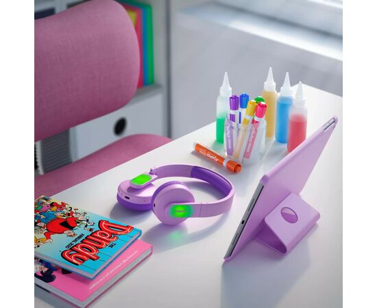 Наушники Philips Kids TAK4206 On-ear Colored light panels Wireless Pink (TAK4206PK/00), изображение 3 Наушники Philips Kids TAK4206 On-ear Colored light panels Wireless Pink (TAK4206PK/00), изображение 3