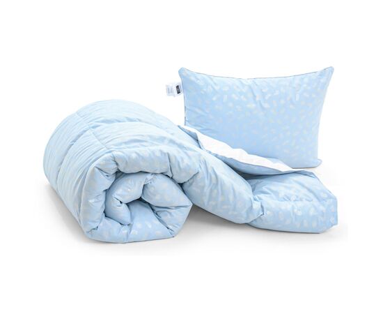 Одеяло MirSon Набор пуховой №2108 Bio-Blue Зима 90% пух одеяло 155х215 + подушка 50х70 средняя (2200003023152), изображение 3 Одеяло MirSon Набор пуховой №2108 Bio-Blue Зима 90% пух одеяло 155х215 + подушка 50х70 средняя (2200003023152), изображение 3