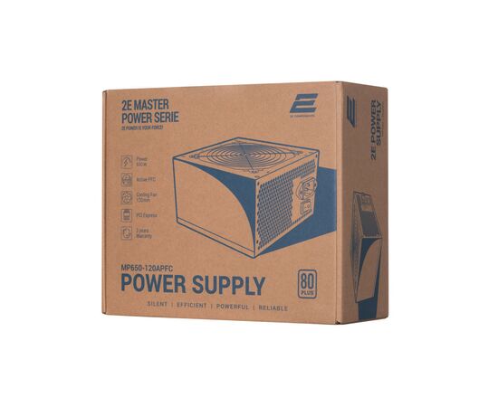 Блок питания 2E MASTER POWER (650W), >80, 80+ White, 120mm, 1xMB 24pin(20+4), 1xCPU 8pin(4+4), 3xMolex, 5xSATA, (2E-MP650-120APFC), изображение 10 Блок питания 2E MASTER POWER (650W), >80, 80+ White, 120mm, 1xMB 24pin(20+4), 1xCPU 8pin(4+4), 3xMolex, 5xSATA, (2E-MP650-120APFC), изображение 10