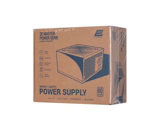 Блок питания 2E MASTER POWER (650W), >80, 80+ White, 120mm, 1xMB 24pin(20+4), 1xCPU 8pin(4+4), 3xMolex, 5xSATA, (2E-MP650-120APFC), изображение 11 Блок питания 2E MASTER POWER (650W), >80, 80+ White, 120mm, 1xMB 24pin(20+4), 1xCPU 8pin(4+4), 3xMolex, 5xSATA, (2E-MP650-120APFC), изображение 11