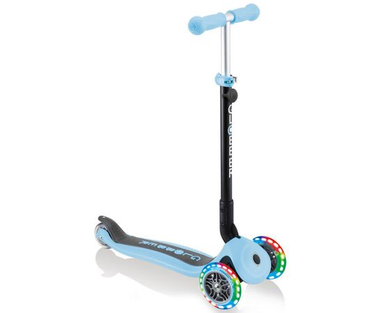 Самокат Globber Go Up Foldable Plus Lights пастельно-синій (743-200), зображення 2 Самокат Globber Go Up Foldable Plus Lights пастельно-синій (743-200), зображення 2