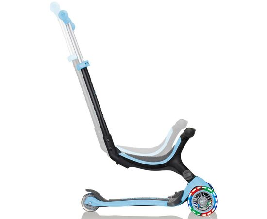 Самокат Globber Go Up Foldable Plus Lights пастельно-синій (743-200), зображення 7 Самокат Globber Go Up Foldable Plus Lights пастельно-синій (743-200), зображення 7