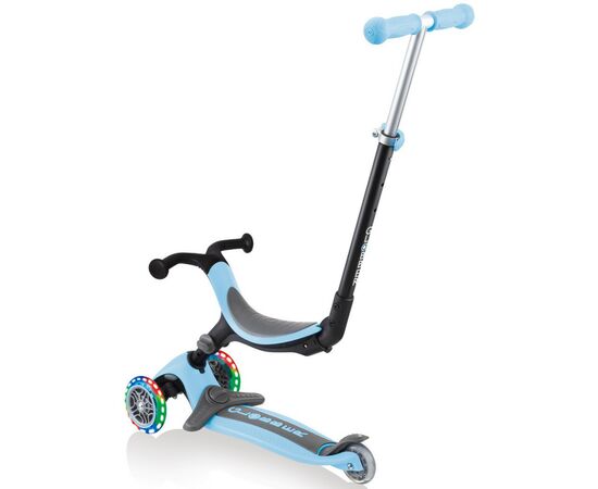 Самокат Globber Go Up Foldable Plus Lights пастельно-синій (743-200), зображення 8 Самокат Globber Go Up Foldable Plus Lights пастельно-синій (743-200), зображення 8