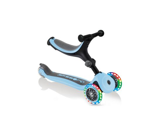 Самокат Globber Go Up Foldable Plus Lights пастельно-синій (743-200), зображення 9 Самокат Globber Go Up Foldable Plus Lights пастельно-синій (743-200), зображення 9