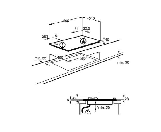 Варочная поверхность Electrolux GME363NX, изображение 11