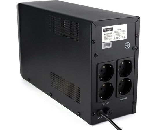 Источник бесперебойного питания Vinga LCD 1500VA metal case (VPC-1500M), изображение 10 Источник бесперебойного питания Vinga LCD 1500VA metal case (VPC-1500M), изображение 10