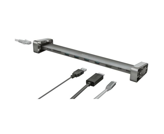 Концентратор Trust Dalyx Aluminium 10-in-1 USB-C Multi-port Dock (23417_TRUST), изображение 2 Концентратор Trust Dalyx Aluminium 10-in-1 USB-C Multi-port Dock (23417_TRUST), изображение 2