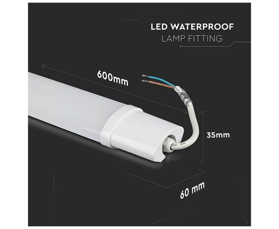 Світильник V-TAC 18W, SKU-6473, S-series, 600mm, 230V, 6400К (3800157647205), зображення 9 Світильник V-TAC 18W, SKU-6473, S-series, 600mm, 230V, 6400К (3800157647205), зображення 9