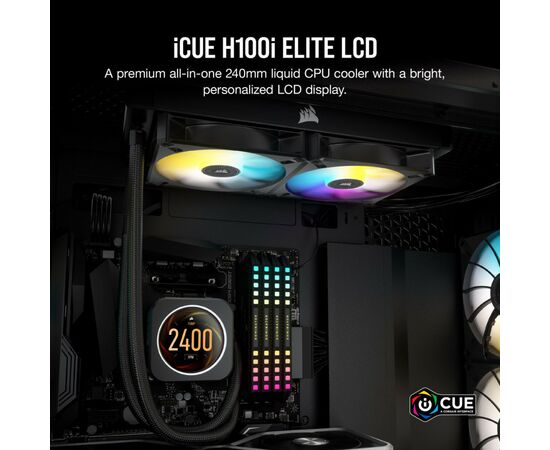 Система водного охлаждения Corsair iCUE H100i Elite LCD Display Liquid CPU (CW-9060061-WW), изображение 12 Система водного охлаждения Corsair iCUE H100i Elite LCD Display Liquid CPU (CW-9060061-WW), изображение 12