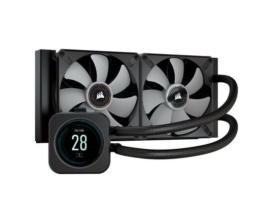 Система водного охлаждения Corsair iCUE H100i Elite LCD Display Liquid CPU (CW-9060061-WW), изображение 2 Система водного охлаждения Corsair iCUE H100i Elite LCD Display Liquid CPU (CW-9060061-WW), изображение 2