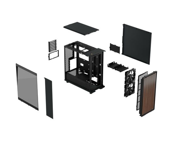 Корпус Fractal Design North Charcoal Black TG Dark (FD-C-NOR1C-02), изображение 12 Корпус Fractal Design North Charcoal Black TG Dark (FD-C-NOR1C-02), изображение 12