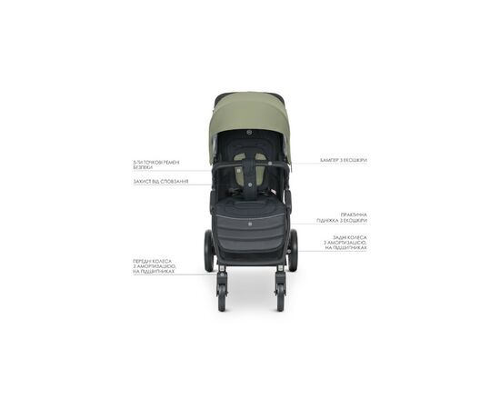 Коляска El Camino Dynamic PRO (ME 1053N khaki), изображение 5 Коляска El Camino Dynamic PRO (ME 1053N khaki), изображение 5