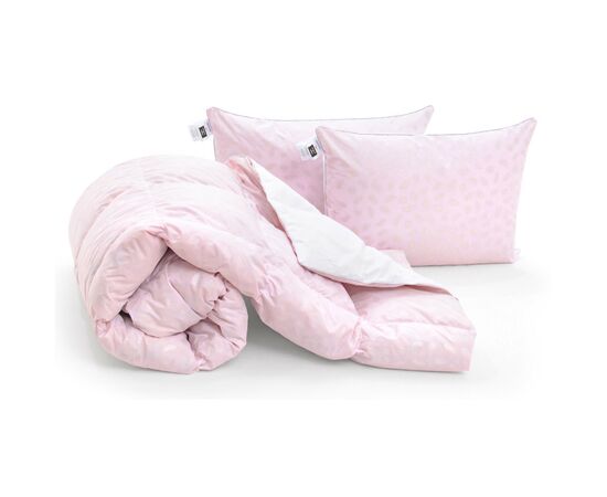 Ковдра MirSon Набір пуховий №2115 Bio-Pink Зима 90% пух ковдра 155х215 + подушки 50х70 2 шт середні (2200003023435), зображення 4 Ковдра MirSon Набір пуховий №2115 Bio-Pink Зима 90% пух ковдра 155х215 + подушки 50х70 2 шт середні (2200003023435), зображення 4