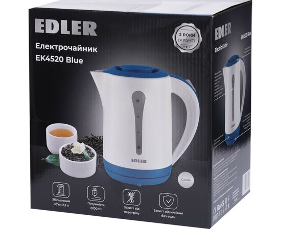 Электрочайник Edler EK4520 Blue, изображение 11 Электрочайник Edler EK4520 Blue, изображение 11