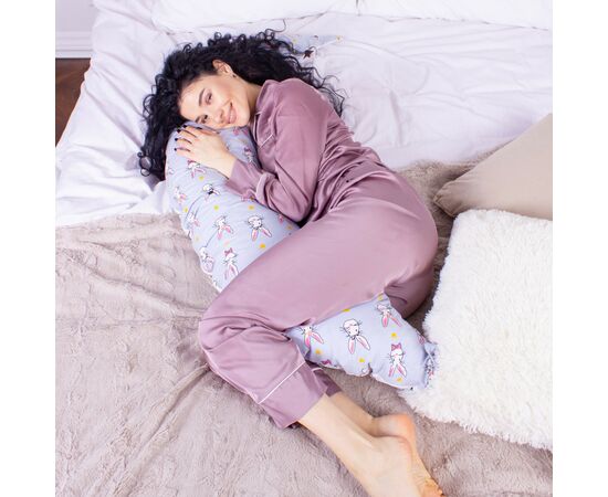 Подушка MirSon для беременных и кормления №8310 Print Line 17-0527 Bunnies Бязь 30х170х20 см (2200006200352), изображение 6 Подушка MirSon для беременных и кормления №8310 Print Line 17-0527 Bunnies Бязь 30х170х20 см (2200006200352), изображение 6