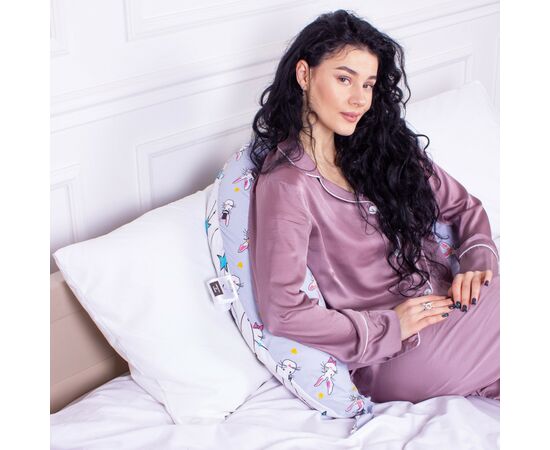 Подушка MirSon для беременных и кормления №8310 Print Line 17-0527 Bunnies Бязь 30х170х20 см (2200006200352), изображение 7 Подушка MirSon для беременных и кормления №8310 Print Line 17-0527 Bunnies Бязь 30х170х20 см (2200006200352), изображение 7