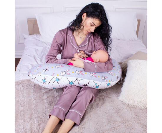 Подушка MirSon для беременных и кормления №8310 Print Line 17-0527 Bunnies Бязь 30х170х20 см (2200006200352), изображение 8 Подушка MirSon для беременных и кормления №8310 Print Line 17-0527 Bunnies Бязь 30х170х20 см (2200006200352), изображение 8