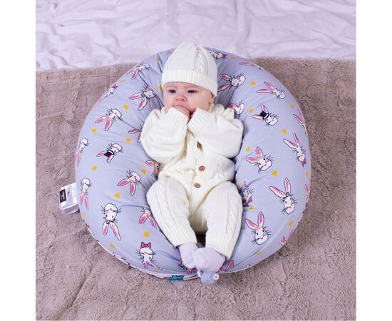 Подушка MirSon для беременных и кормления №8310 Print Line 17-0527 Bunnies Бязь 30х170х20 см (2200006200352)