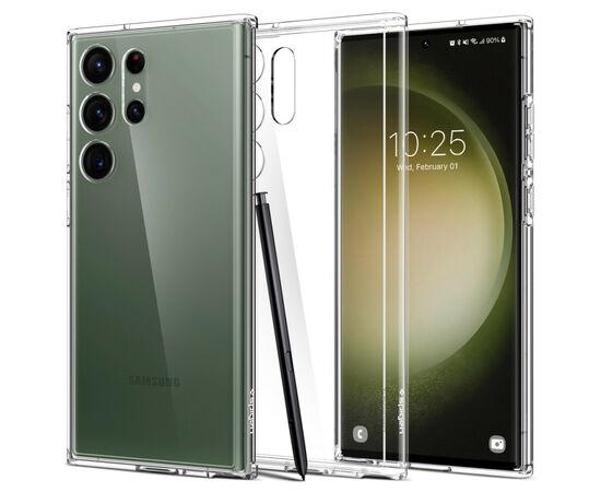Чехол для моб. телефона Spigen Samsung Galaxy S23 Ultra Ultra Hybrid, Crystal Clear (ACS05617), изображение 3 Чехол для моб. телефона Spigen Samsung Galaxy S23 Ultra Ultra Hybrid, Crystal Clear (ACS05617), изображение 3
